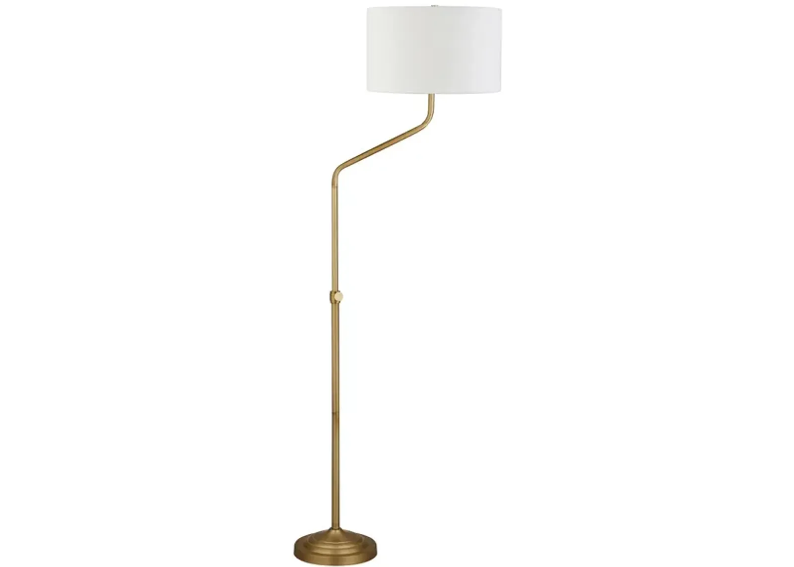 Heines Floor Lamp in Brushed Brass by Hudson & Canal