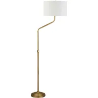 Heines Floor Lamp in Brushed Brass by Hudson & Canal