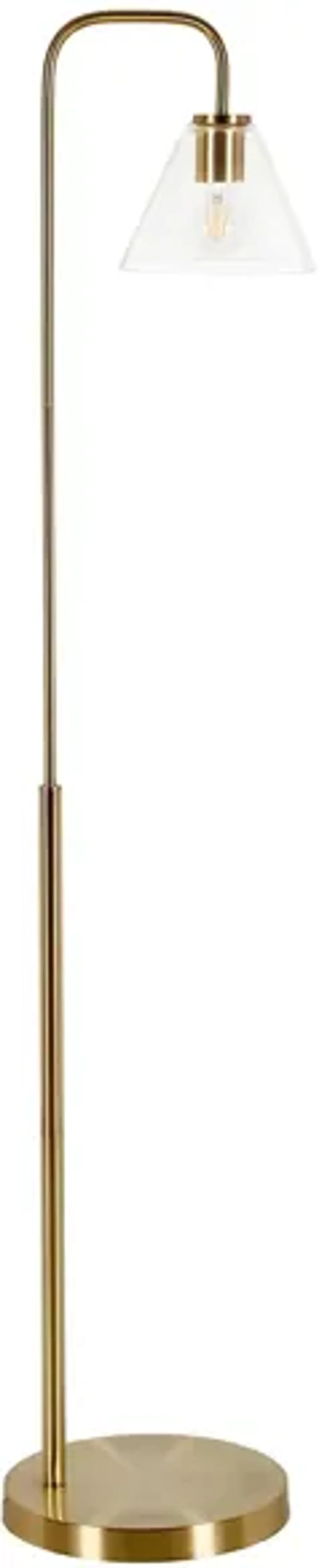 Helen Arc Floor Lamp in Brass by Hudson & Canal