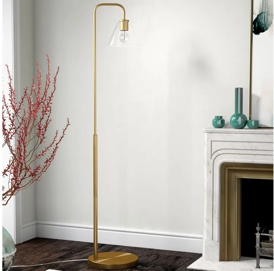 Helen Arc Floor Lamp in Brass by Hudson & Canal