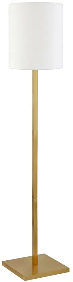 Kelseigh Square Base Floor Lamp in Brass by Hudson & Canal
