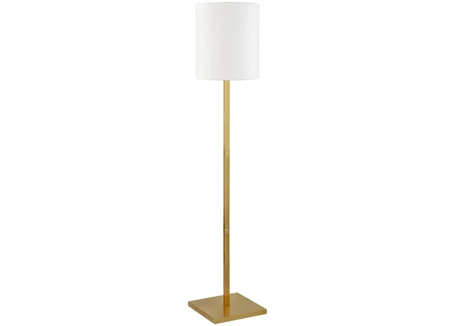 Kelseigh Square Base Floor Lamp in Brass by Hudson & Canal