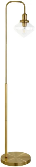 Lauren Arc Floor Lamp in Brass by Hudson & Canal