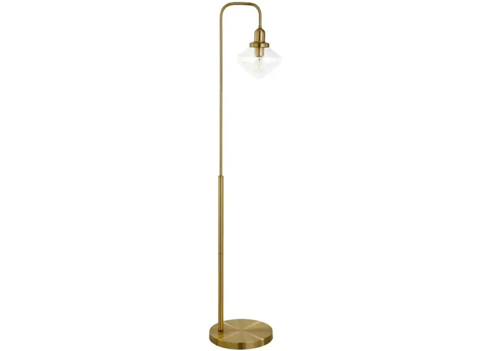 Lauren Arc Floor Lamp in Brass by Hudson & Canal