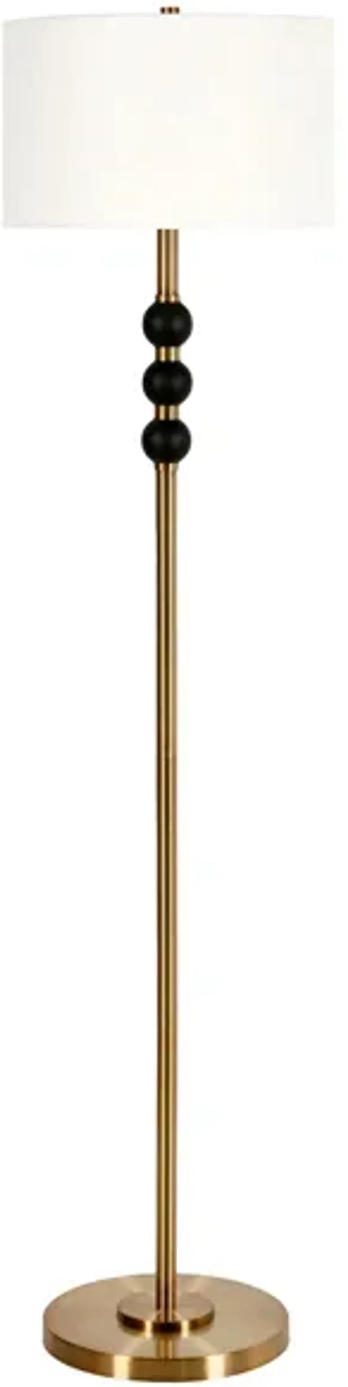 Melanie Floor Lamp in Brass/Blackened Bronze by Hudson & Canal