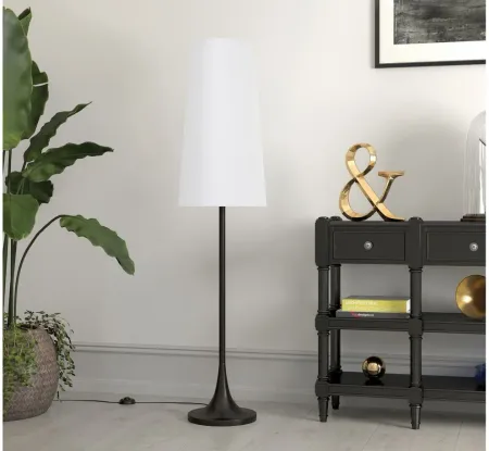Mercedes Floor Lamp in Blackened Bronze by Hudson & Canal
