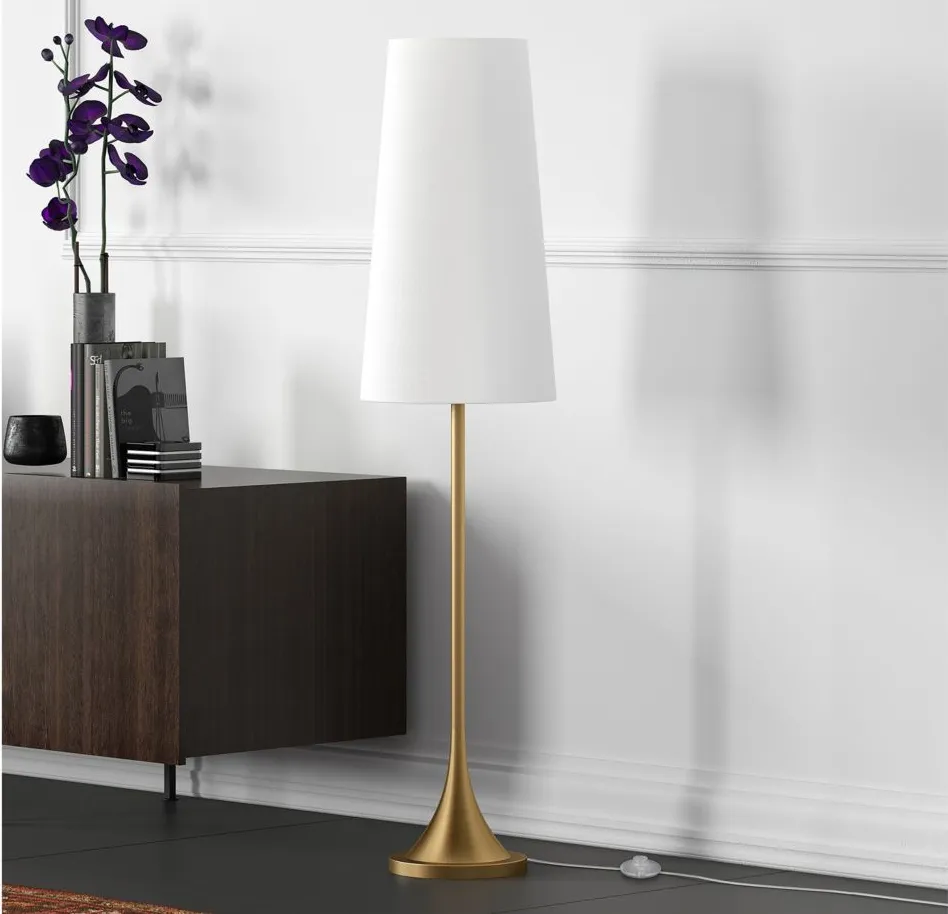 Mercedes Floor Lamp in Brass by Hudson & Canal