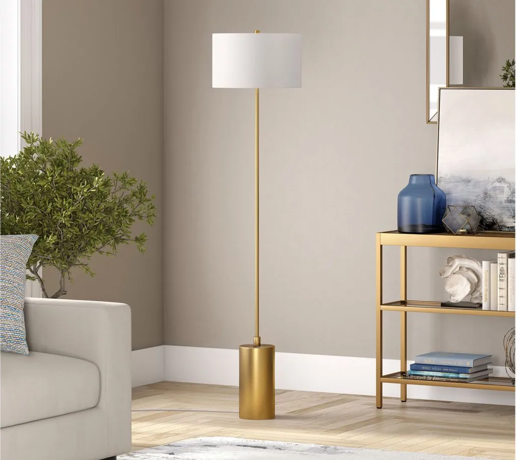 Merida Floor Lamp in Brass by Hudson & Canal