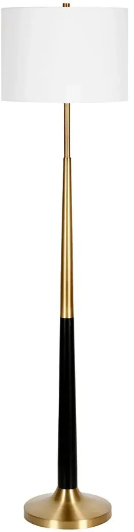 Reese Floor Lamp in Brass/Matte Black by Hudson & Canal