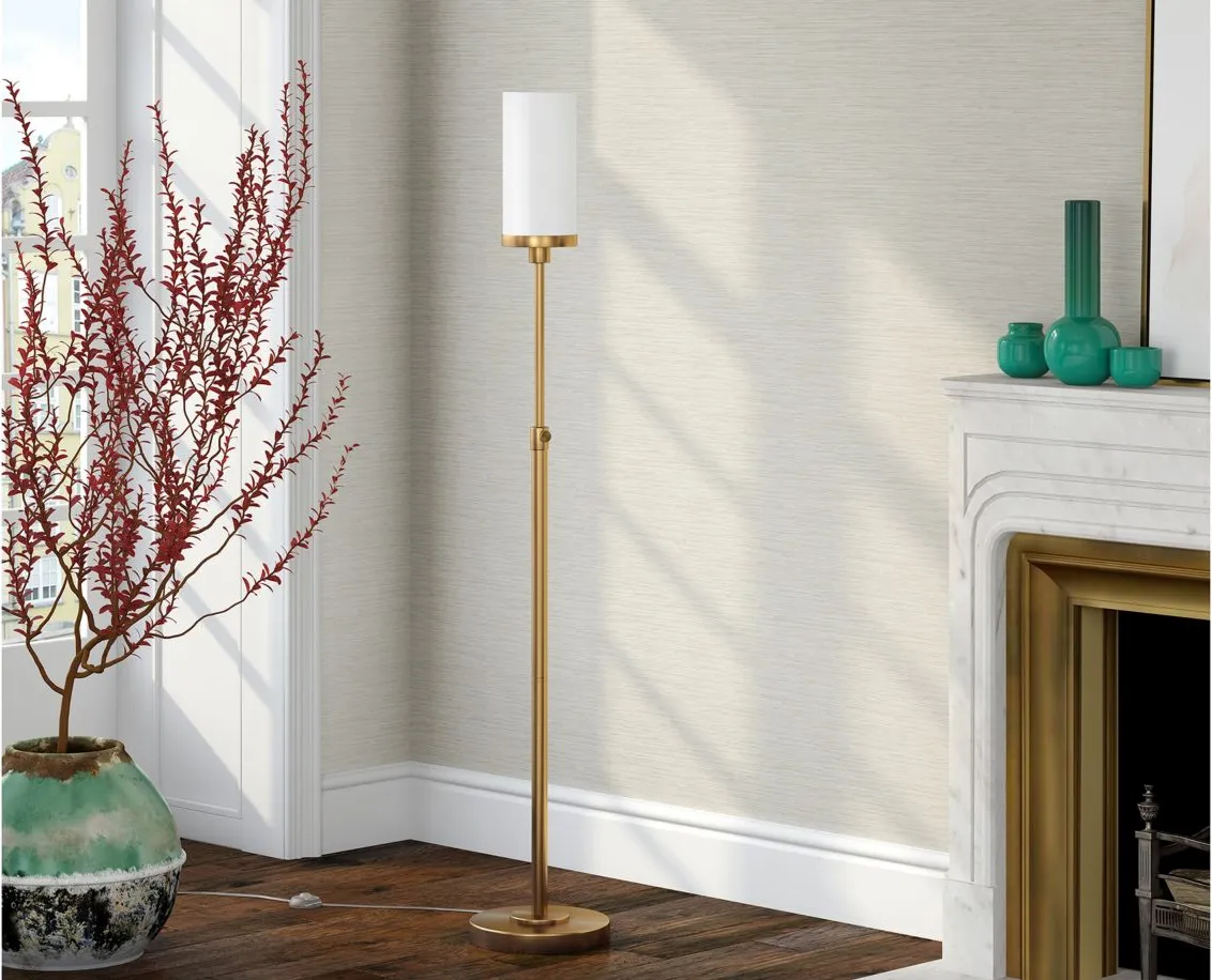 Lucien Floor Lamp in Brass by Hudson & Canal