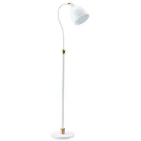 Kramer Floor Lamp in Matte White;Brass by Hudson & Canal