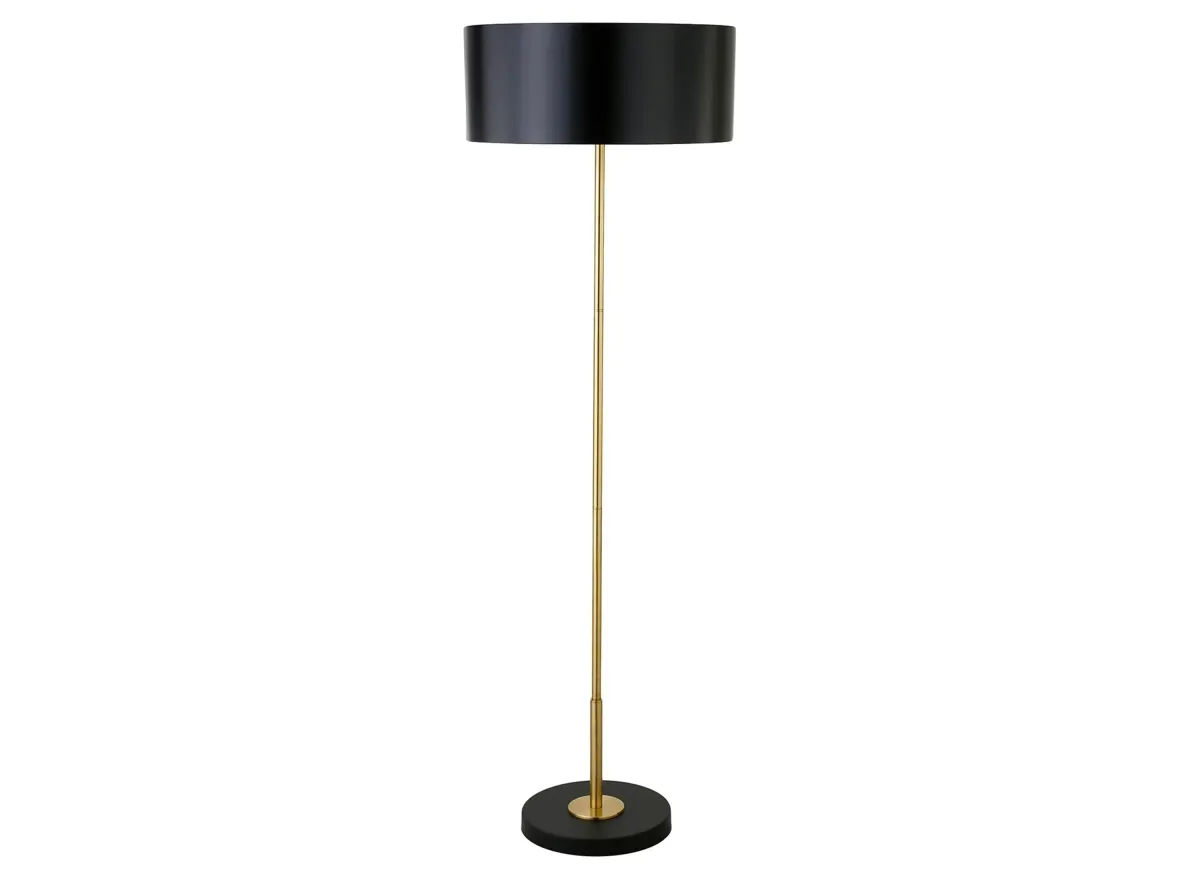 Hoffman Floor Lamp in Brass;Blackened Bronze by Hudson & Canal