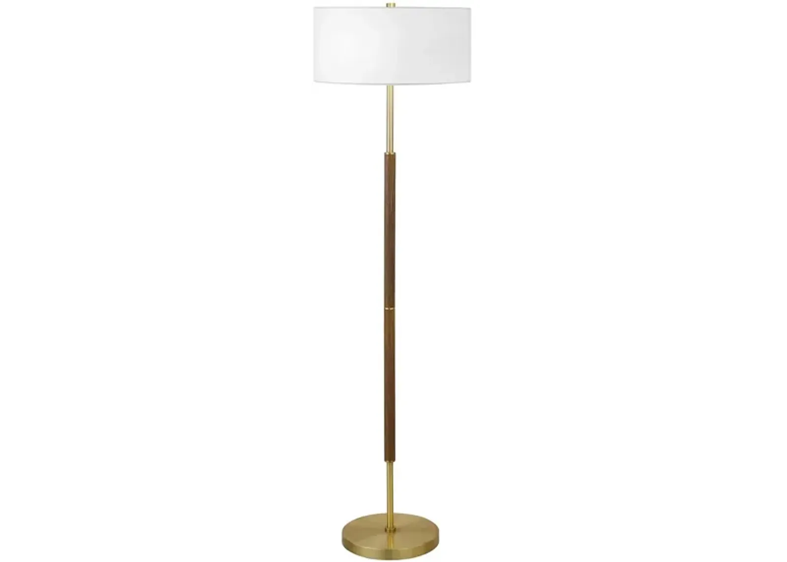 Cassius Floor Lamp in Rustic Oak;Brass by Hudson & Canal