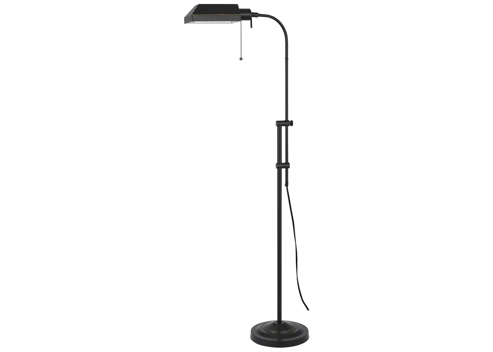 Pharmacy Floor Lamp w/ Adjustable Pole in Dark Bronze by Cal Lighting