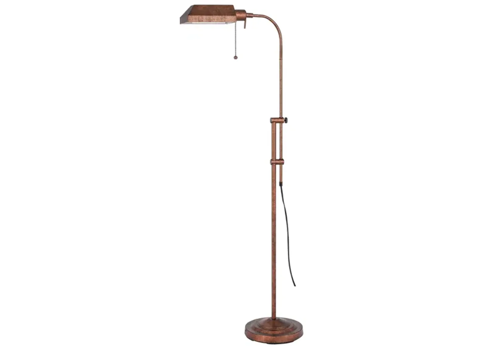 Pharmacy Floor Lamp w/ Adjustable Pole in Rust by Cal Lighting