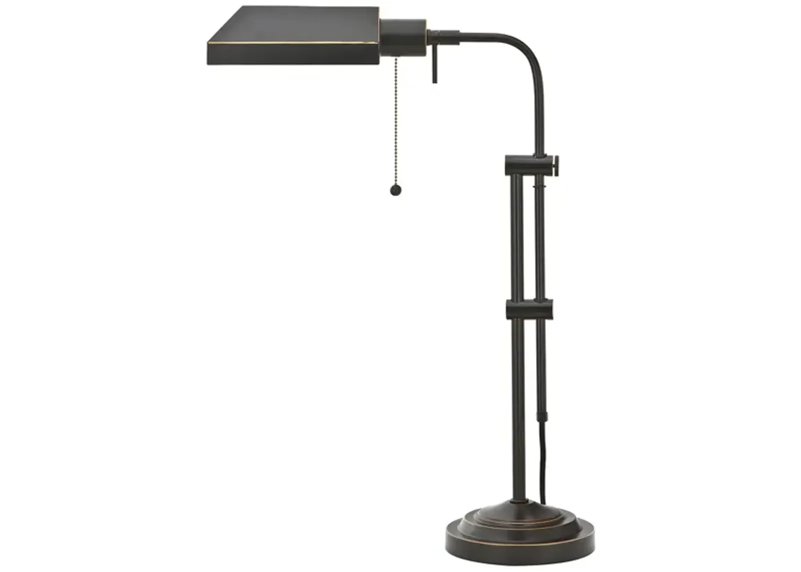 Pharmacy Floor Lamp w/ Adjustable Pole in Dark Bronze by Cal Lighting