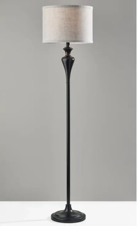 Caleb Floor Lamp in Black by Adesso Inc