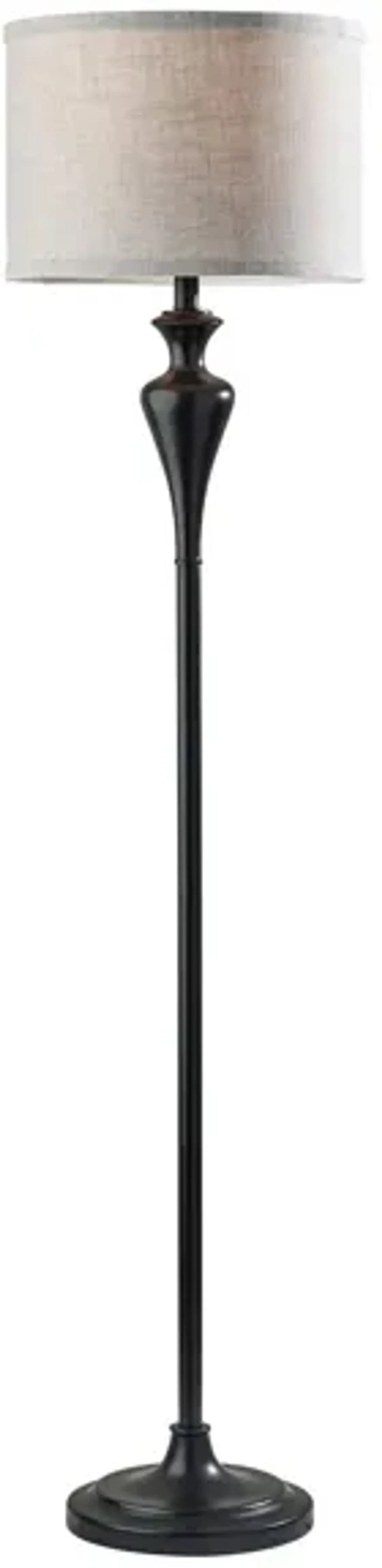 Caleb Floor Lamp in Black by Adesso Inc