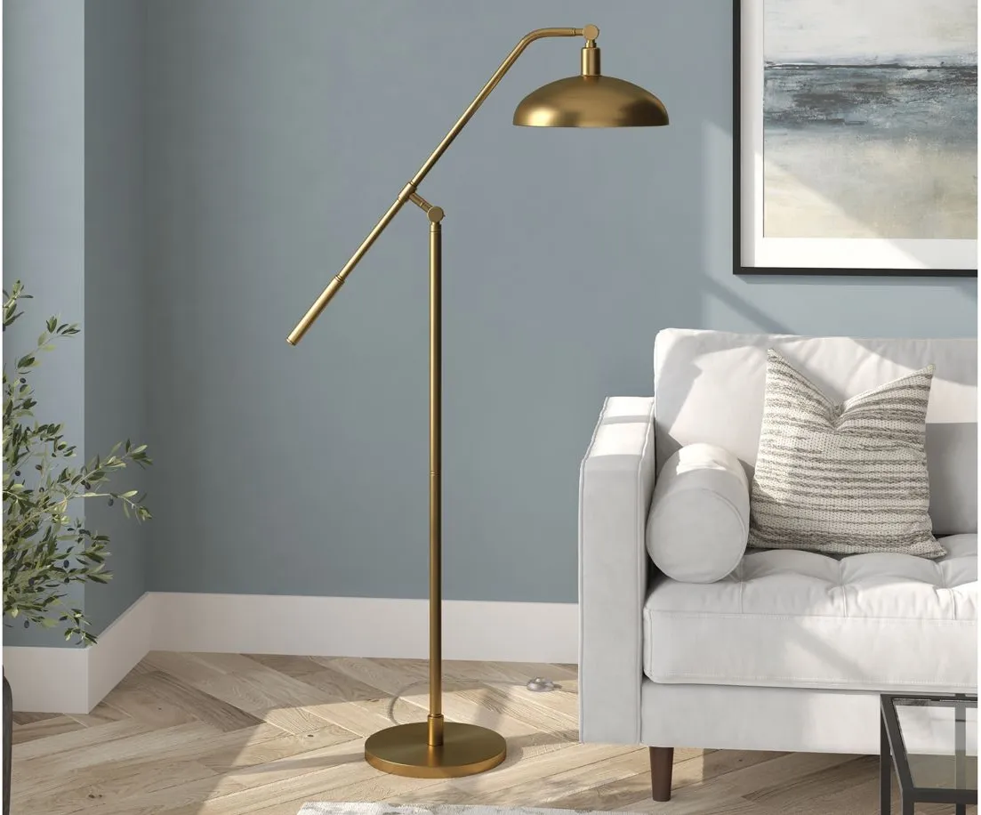 Devon Floor Lamp in Brass by Hudson & Canal