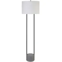 Uma Floor Lamp in Blackened Bronze;Concrete by Hudson & Canal