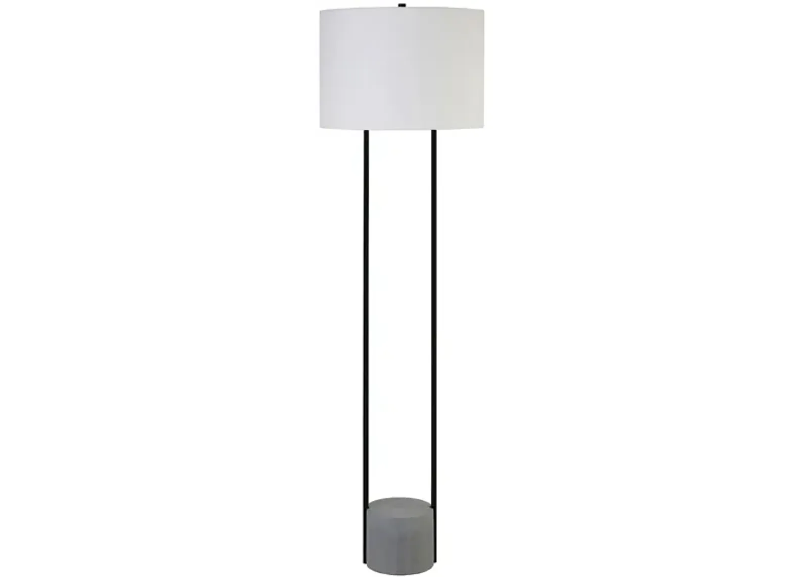 Uma Floor Lamp in Blackened Bronze;Concrete by Hudson & Canal