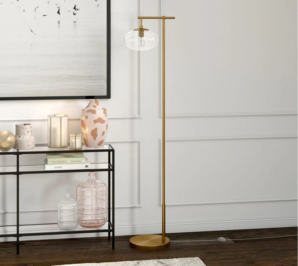 Blume Floor Lamp in Brushed Brass by Hudson & Canal