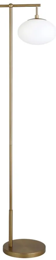 Blume Floor Lamp in Brushed Brass by Hudson & Canal