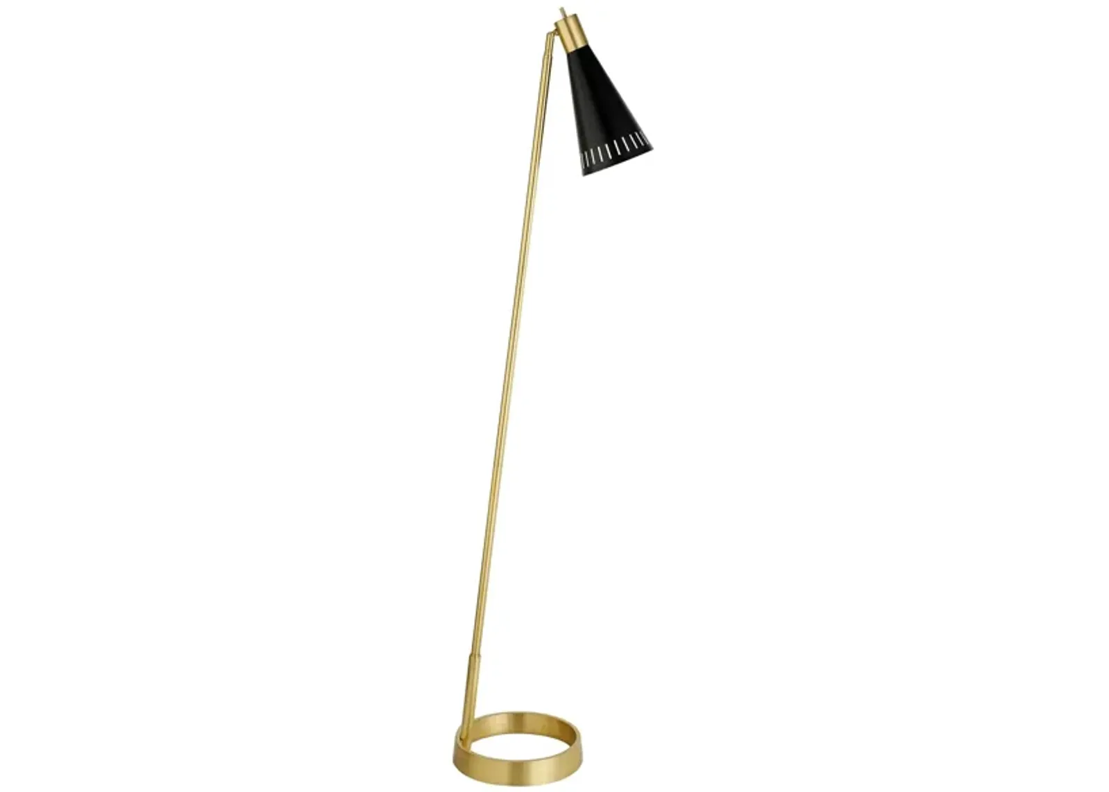 Kintam Floor Lamp in Brushed Brass/Matte Black by Hudson & Canal