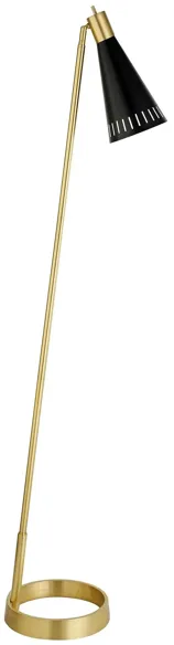 Kintam Floor Lamp in Brushed Brass/Matte Black by Hudson & Canal