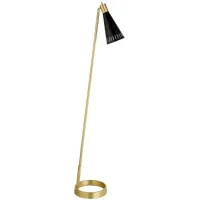 Kintam Floor Lamp in Brushed Brass/Matte Black by Hudson & Canal