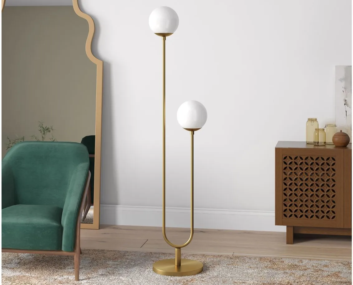 Tulsa Floor Lamp in Brass by Hudson & Canal