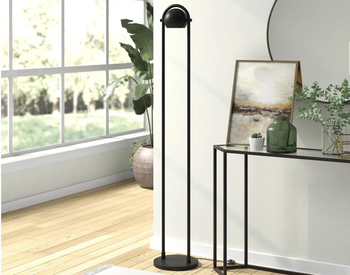 Souma Floor Lamp in Blackened Bronze by Hudson & Canal