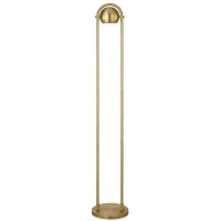 Souma Floor Lamp in Brushed Brass by Hudson & Canal