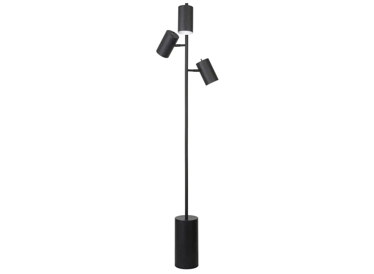 Bowen Floor Lamp in Blackened Bronze by Hudson & Canal