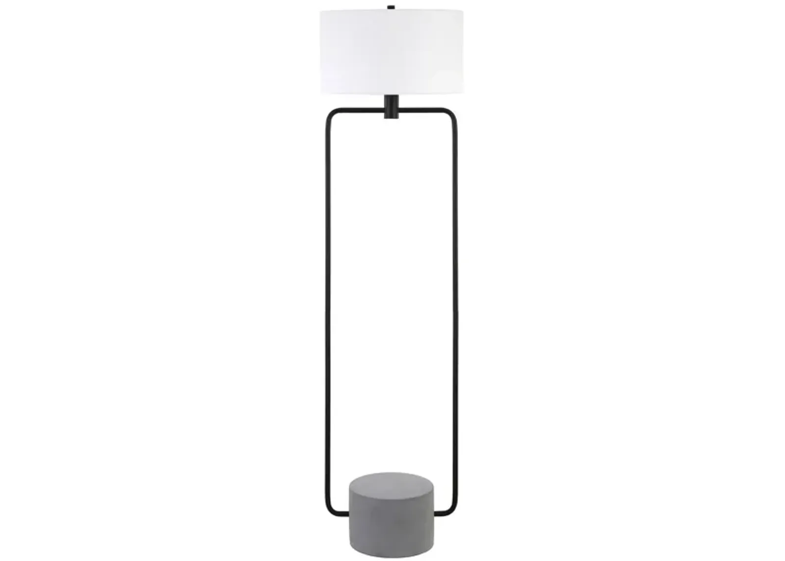 Reuben Floor Lamp in Blackened Bronze/Concrete by Hudson & Canal