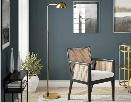 Paige Floor Lamp in Brushed Brass by Hudson & Canal