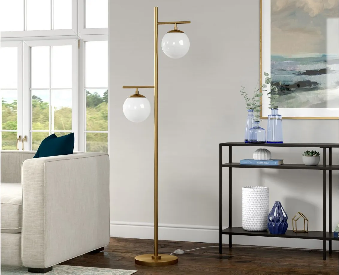 Ian Floor Lamp in Brass by Hudson & Canal