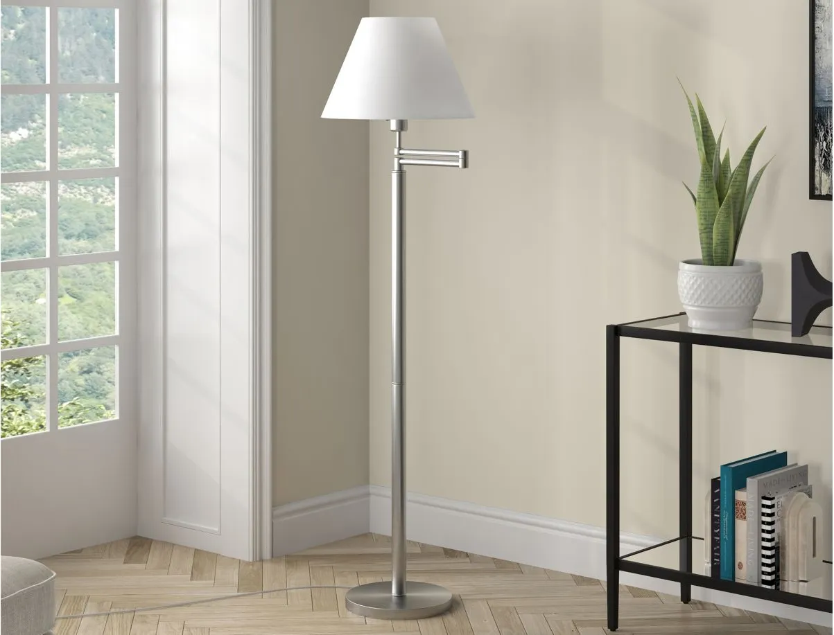 Reiner Floor Lamp in Brushed Nickel by Hudson & Canal