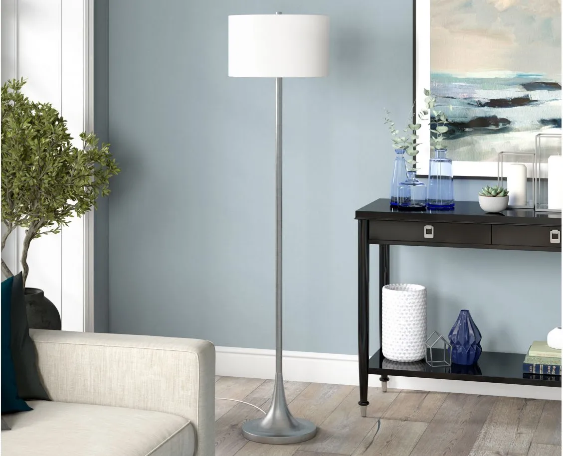 Andrea Floor Lamp in Brushed Nickel by Hudson & Canal