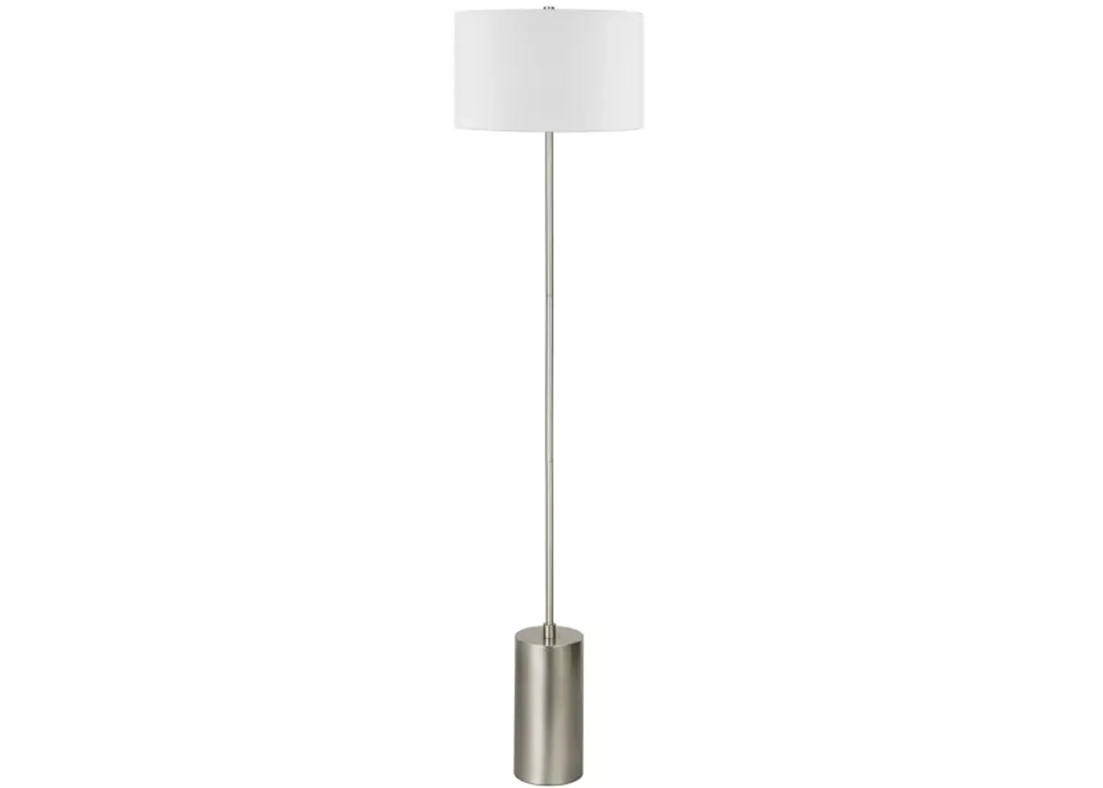 Merida Floor Lamp in Brushed Nickel by Hudson & Canal