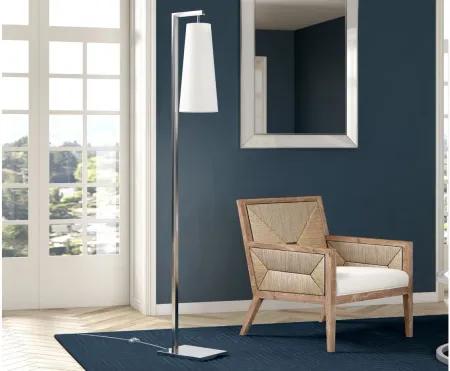 Moser Floor Lamp in Brushed Nickel by Hudson & Canal