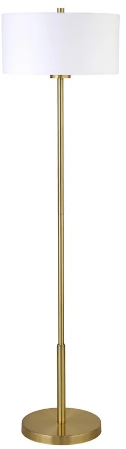 Trina Floor Lamp in Brushed Brass by Hudson & Canal