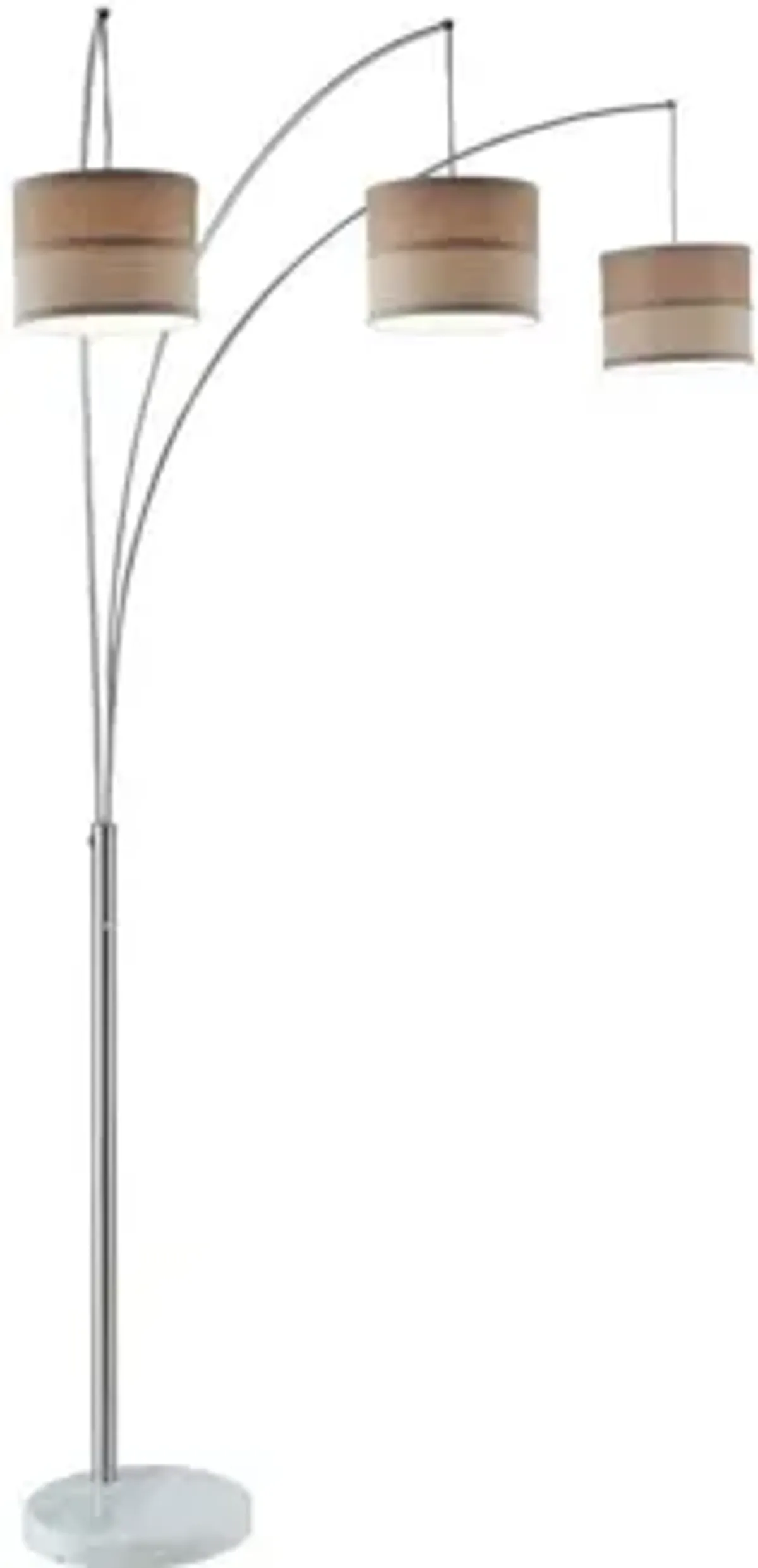 Aragog 3-Arm Arc Floor Lamp in Chrome by Anthony California