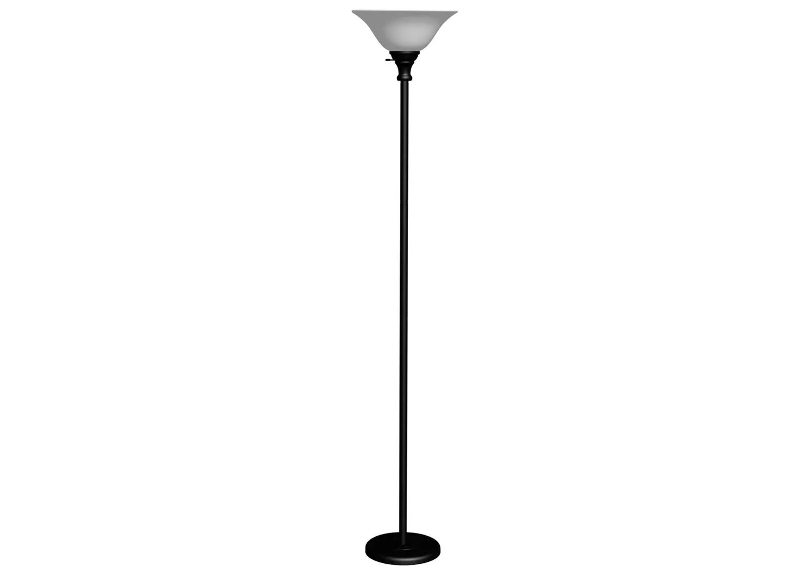 3 Way Torchiere Floor Lamp in Black by Cal Lighting