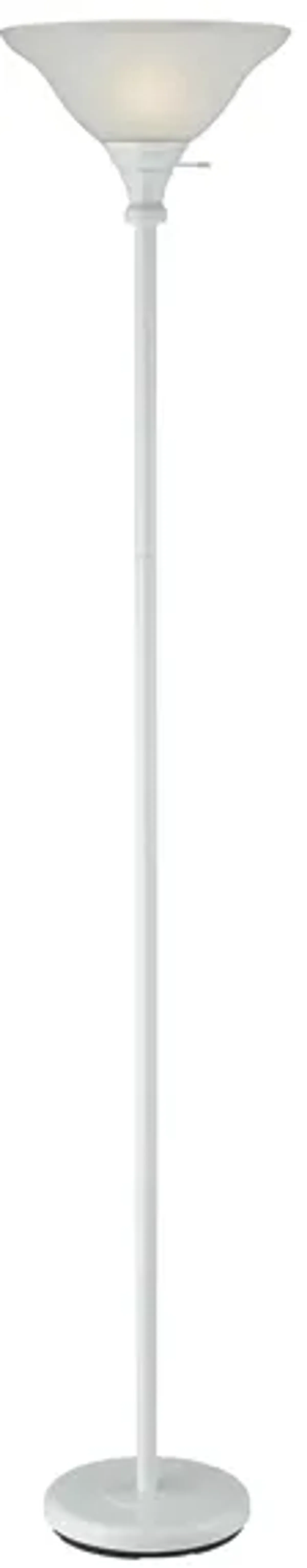 3 Way Torchiere Floor Lamp in White by Cal Lighting