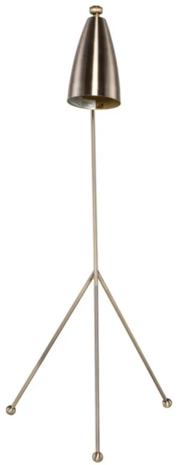 Lucille Floor Lamp in ANTIQUE BRASS by Nuevo