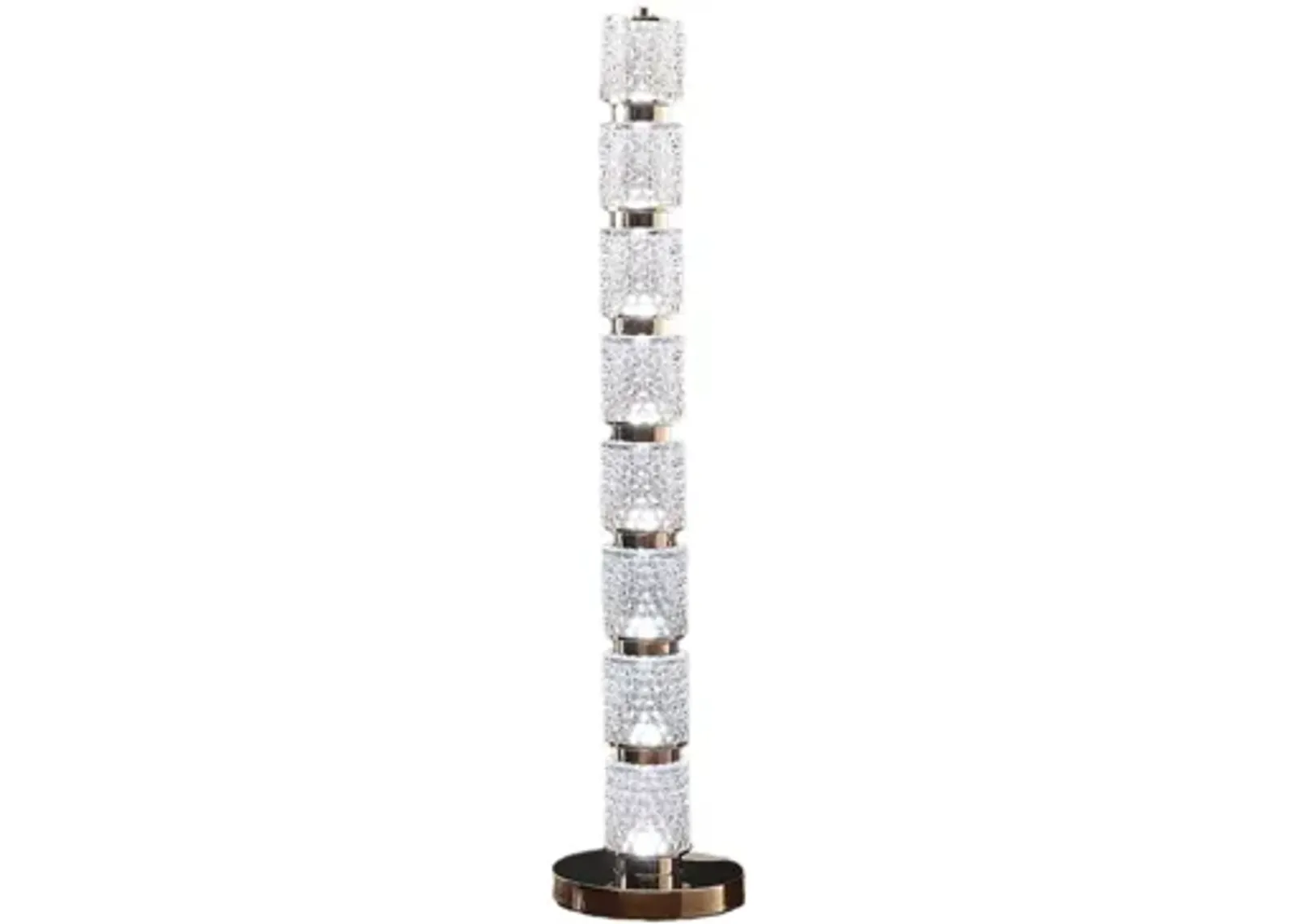 Galla Glass Floor Lamp in Nickel by Anthony California