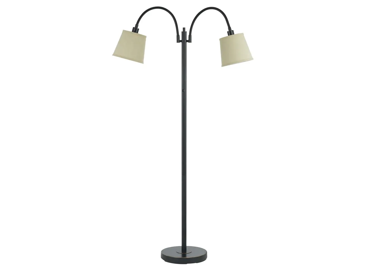 Gail Gooseneck Floor Lamp in Dark Bronze by Cal Lighting