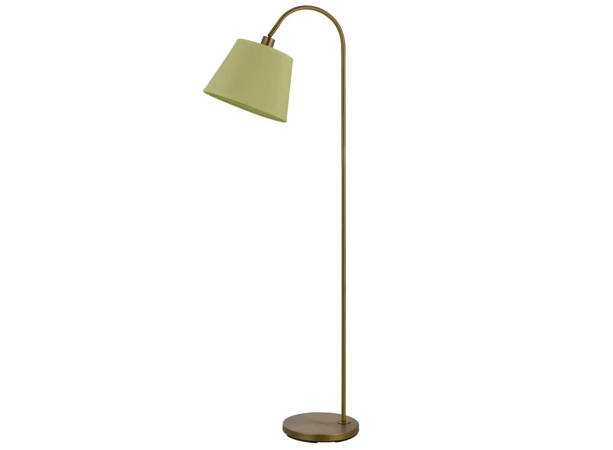 Covington Downbridge Floor Lamp in Antique Brass by Cal Lighting