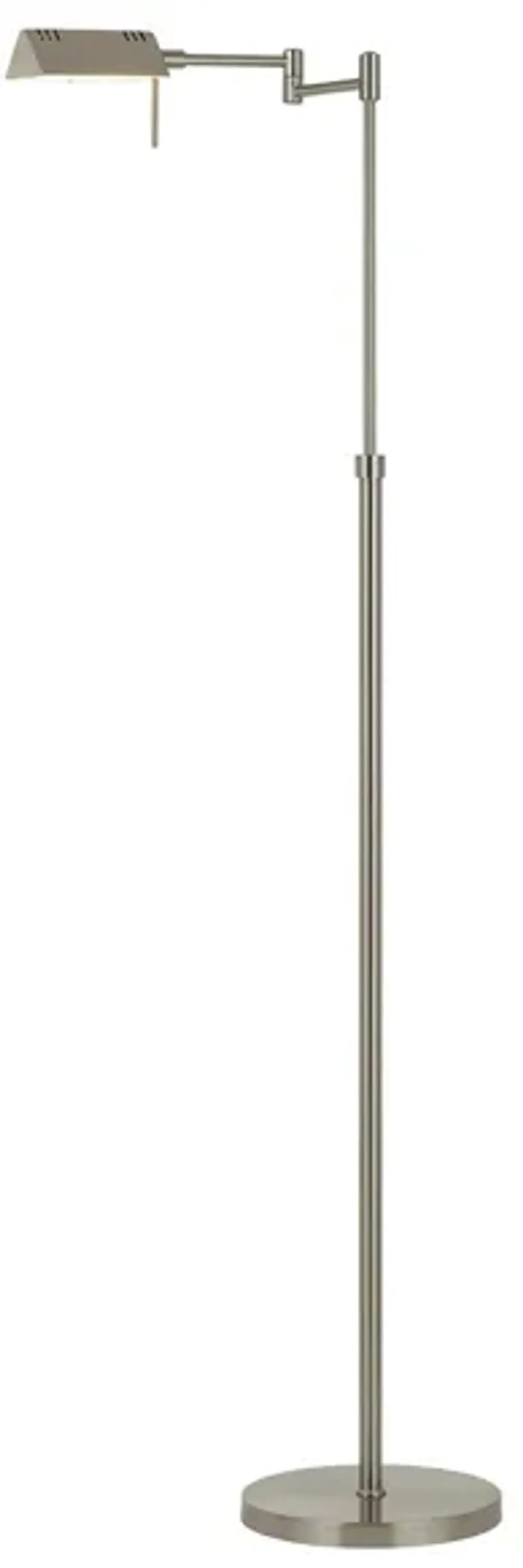 Pharmacy Adjustable Led Floor Lamp in Brushed Steel by Cal Lighting